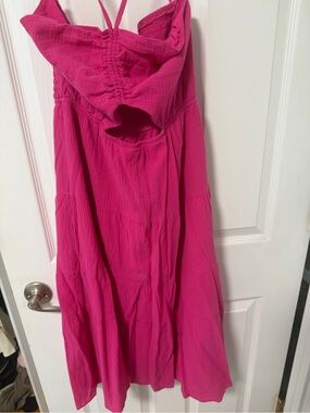 Eve Hot Pink Tiered Sundress